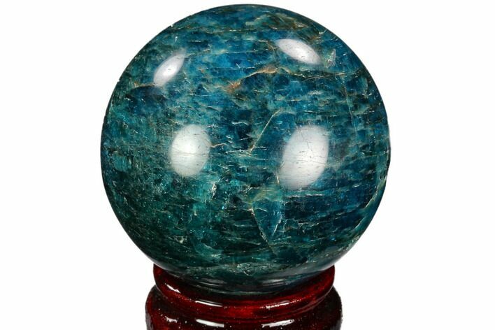 Bright Blue Apatite Sphere - Madagascar #121788